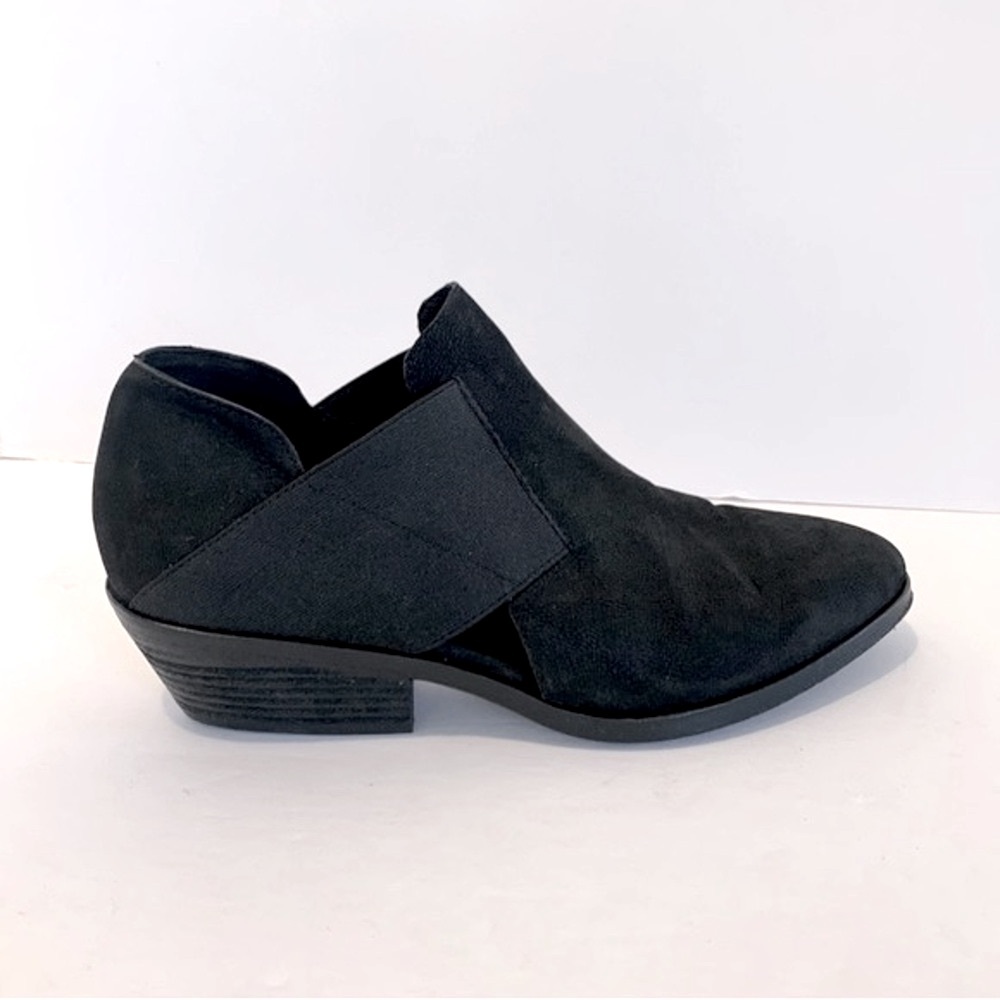 Eileen Fisher Leather Cut Out Black Bootie